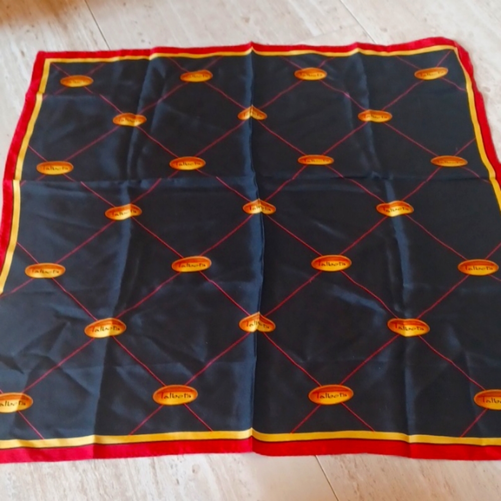 Talbot's Signature Logo 100% Silk Square Scarf